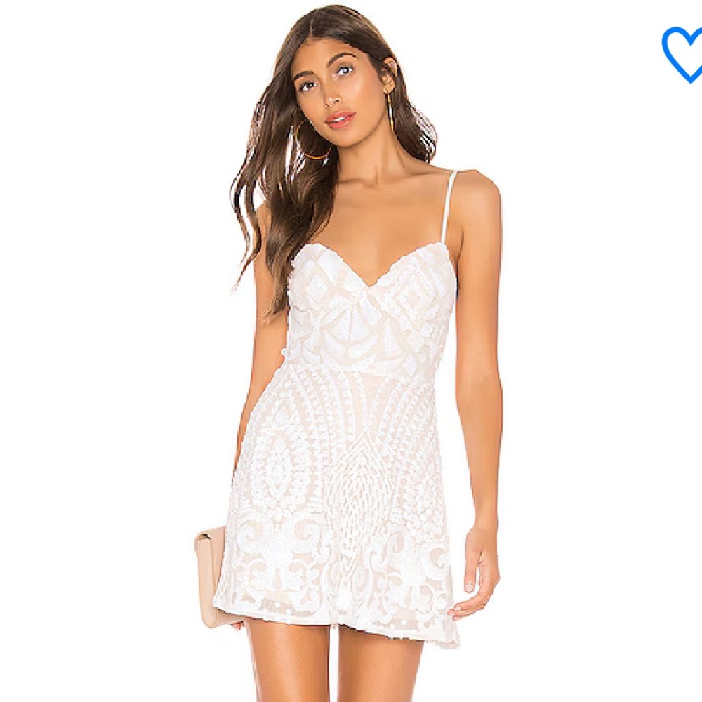 Women’s White Sequin Mini Dress
